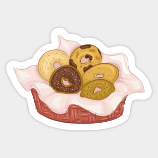 Basket of Bagels Sticker